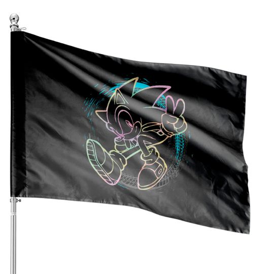 Sonic The Hedgehog - Sonic Full Speed - Type B - Colorful - Sonic The Hegdehog - House Flags
