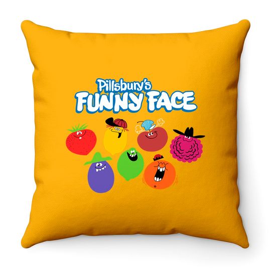 Pillsbury's Funny Face - Funny Face - Throw Pillows