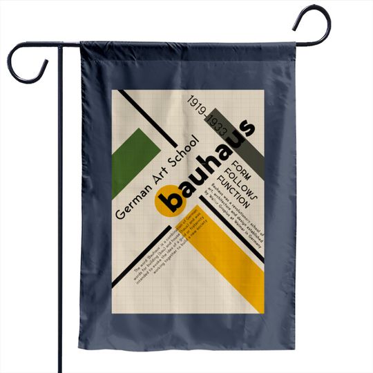Bauhaus German Art School Retro Vintage Poster Design Garden Flags - Bauhaus - Garden Flags