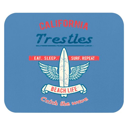 California Trestles surfboard - California Trestles Beach Surfboard - Mouse Pads