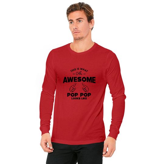 Pop pop - This is what an awesome pop pop looks like - Poppop Gifts - Long Sleeves