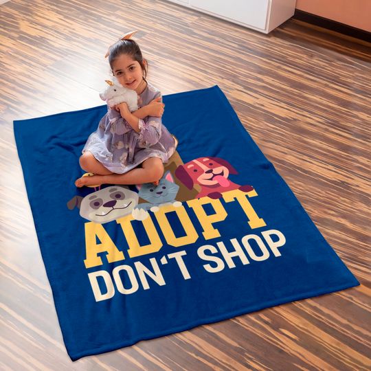 Adopt Dont Shop Funny Animal Rescue Foster - Animal - Baby Blankets
