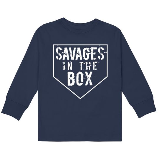 Savages In The Box - Yankees -  Kids Long Sleeve T-Shirts
