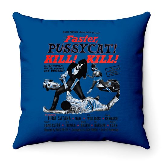 Faster Pussycat Kill Kill 1966 Cult Movie without background, Poster Artwork, Vintage Posters, Tshir - Faster Pussycat Kill Kill 1966 Cult Mov - Throw Pillows