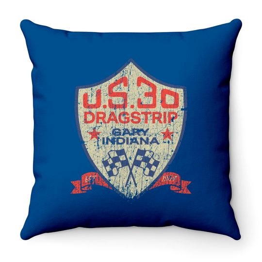 U.S. 30 Dragstrip 1954 - Drag Racing - Throw Pillows