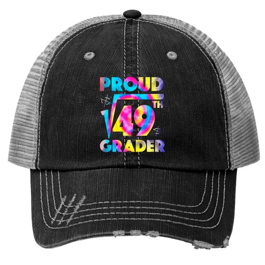Proud 7th Grade Square Root of 49 Teachers Students - 7th Grade Student - Trucker Hats
