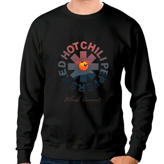 Red Hot Chili Peppers Shirt, Black Summer Sweatshirts, Rock Band Tee, Chili Peppers