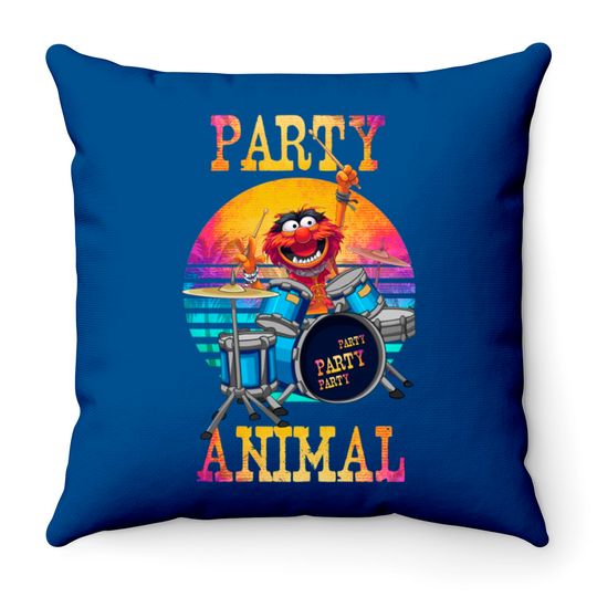 retro party animal - Muppets - Throw Pillows