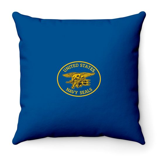 United States Navy Seals Logo - Navy Seal - Throw Pillows