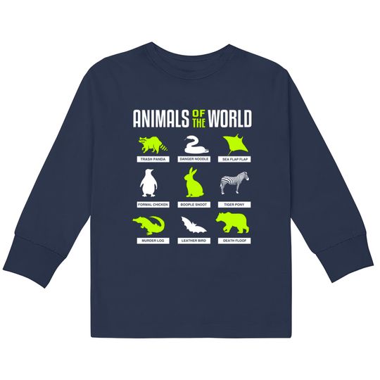 Animals Of The World - Animals Of The World -  Kids Long Sleeve T-Shirts