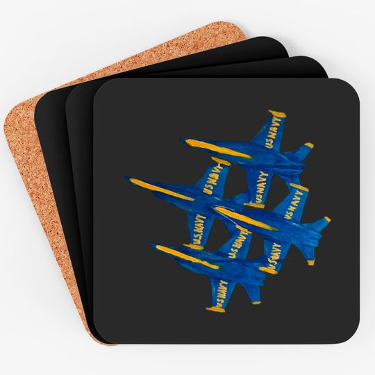 Navy Blue Angels - Navy - Coasters