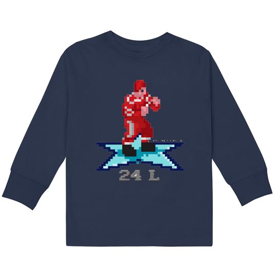 16-Bit Legend: Bob Probert (Red Wings) - Detroit Red Wings -  Kids Long Sleeve T-Shirts