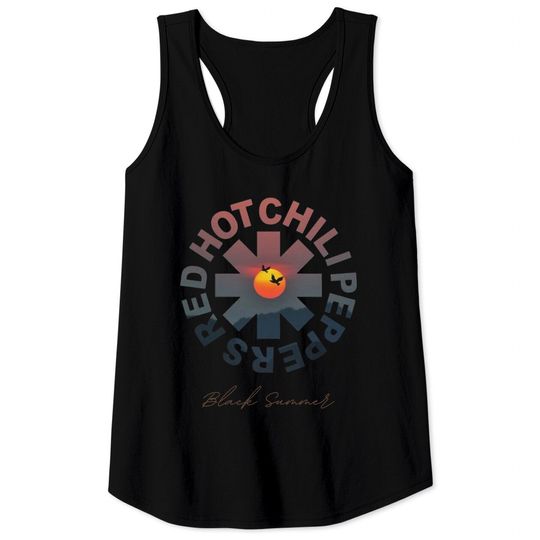 Red Hot Chili Peppers Shirt, Black Summer Tank Tops, Rock Band Tee, Chili Peppers