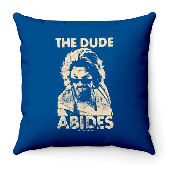 The Dude Abides Throw Pillow, The Big Lebowski Throw Pillow, Movie Posters Throw Pillow, 90s Vintage Movie Throw Pillows