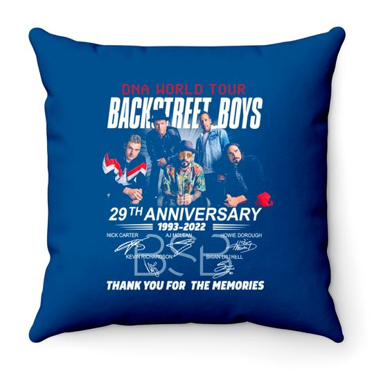 Backstreet Boys Throw Pillows, DNA World Tour 2022 Throw Pillow, Vocal Group Throw Pillows