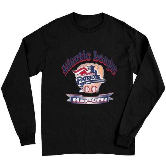 Vintage 2001 Somerset Patriots Atlantic League Playoffs Long Sleeves, Somerset Patriots Baseball Team Shirt