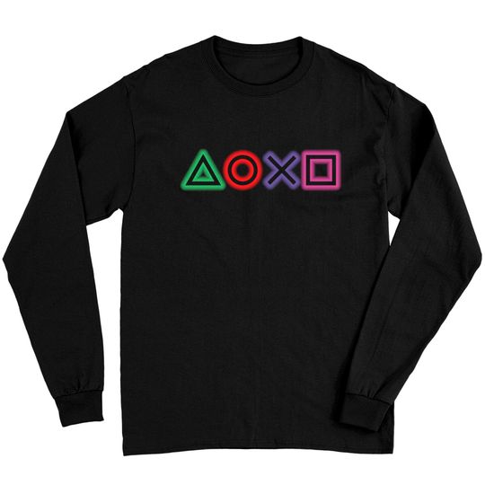 playstation buttons glow Long Sleeves