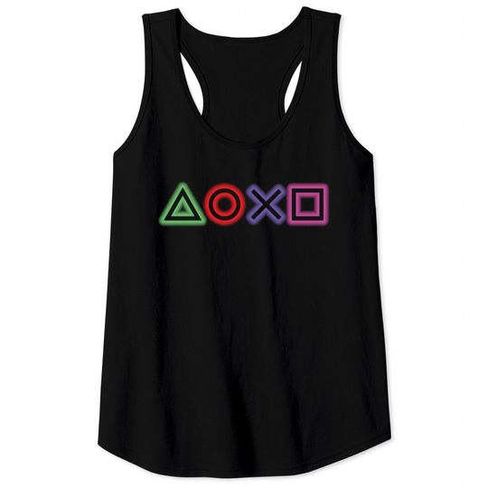 playstation buttons glow Tank Tops