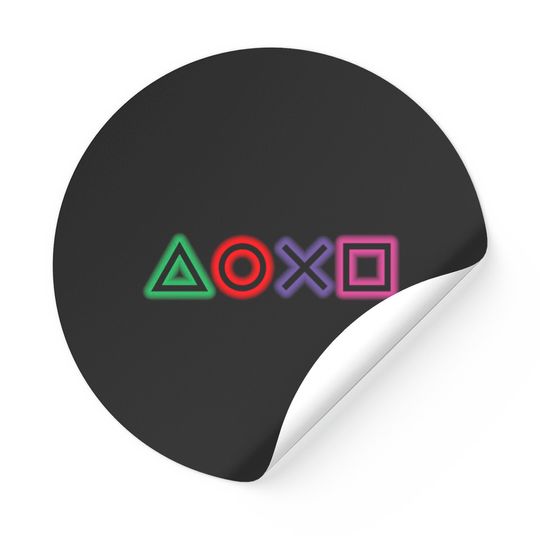 playstation buttons glow Stickers