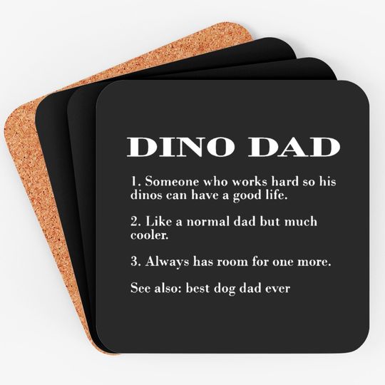 Dino Dad Description FUNNY DINO Coaster Coasters