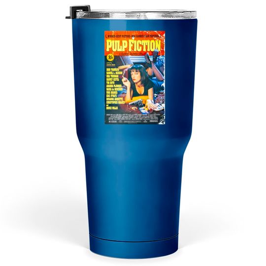 Pulp Fiction Tumblers 30 oz Movie Poster Tarantino 90s Cult Film Cool Gift Tumblers 30 oz