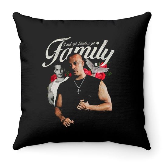Vintage Dominic Toretto 2Fast 2Furious Throw Pillows, Fast And Furious Throw Pillows