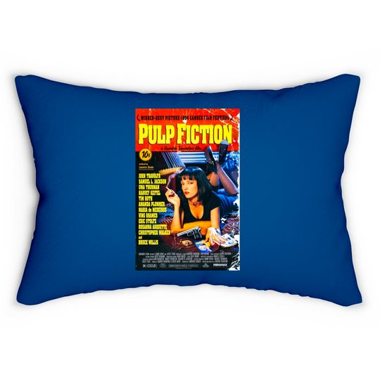 Pulp Fiction Lumbar Pillows Movie Poster Tarantino 90s Cult Film Cool Gift Lumbar Pillow