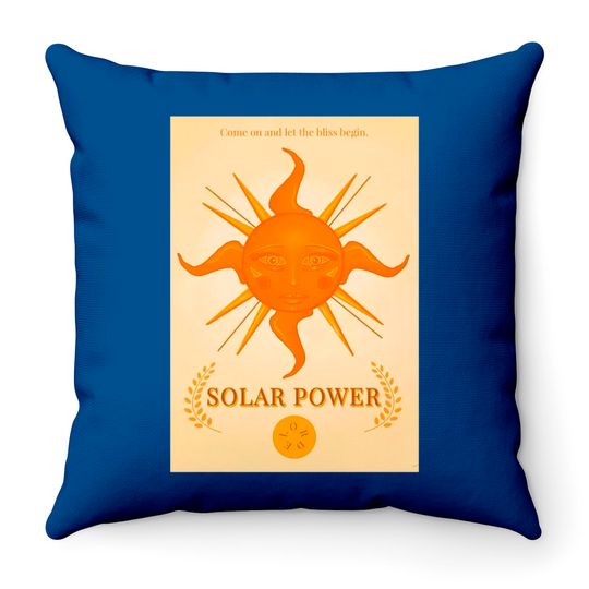 Lorde Solar Power Tour Throw Pillows, Solar Power Tour 2022 Throw Pillow
