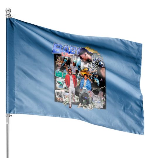 Lil Baby Vintage 90s House Flag. Lil Baby Rapper Hip hop House Flags