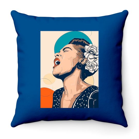 Billie Holiday Throw Pillows