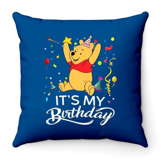 Pooh Winnie the Pooh It's My Birthday Throw Pillows