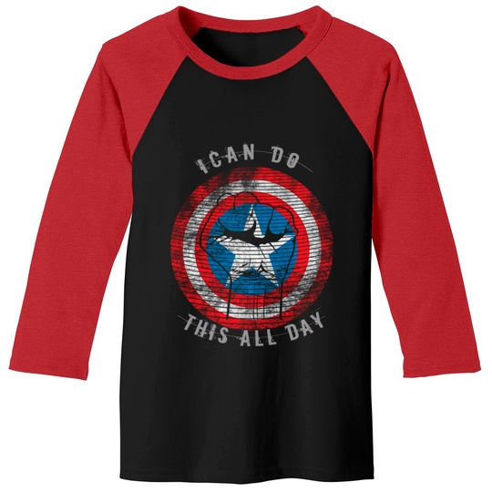 Captain America I can do this all day Baseball Tees