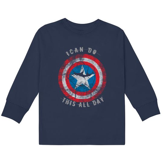 Captain America I can do this all day  Kids Long Sleeve T-Shirts