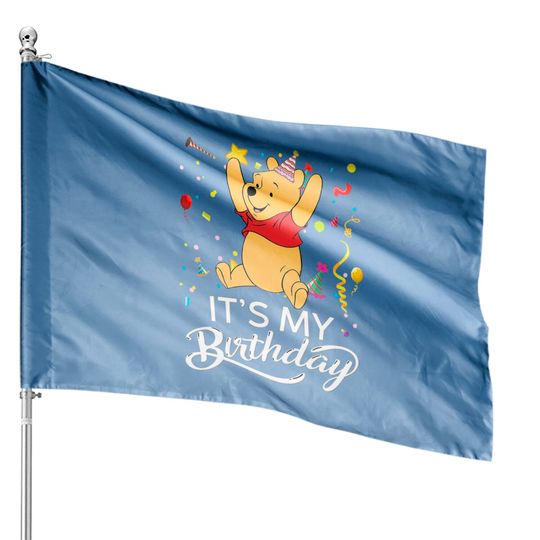 Pooh Winnie the Pooh It's My Birthday House Flags