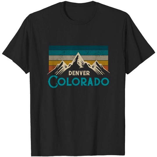 Denver Colorado Vintage Mountains T-shirt