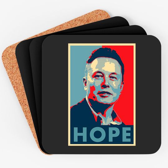 Elon Musk Hope Classic Coasters