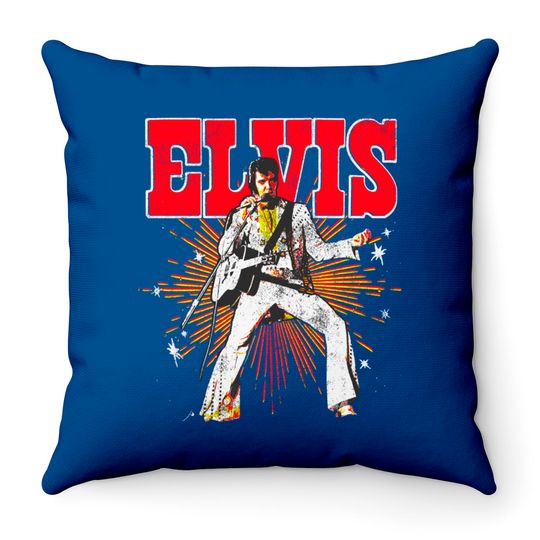 Elvis Presley  Retro Rock Music Unisex Gift Throw Pillows