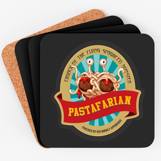 church of flying spaghetti monster Coasters