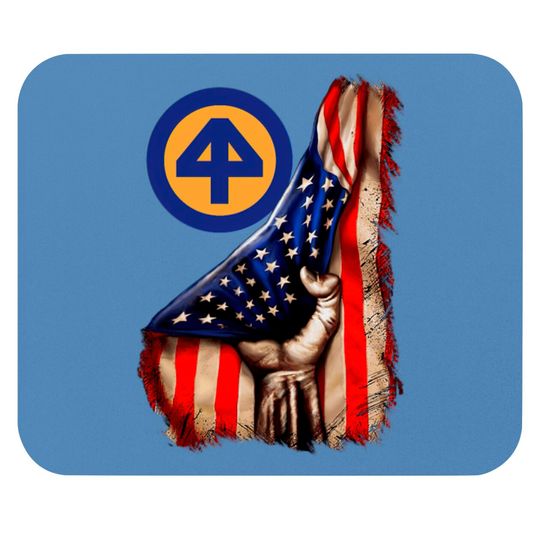44th Infantry Division American Flag Mouse Pads