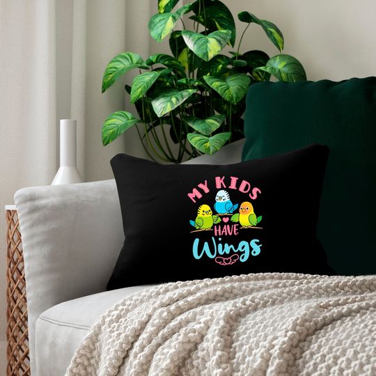 Parakeet Budgie Mom My Kids Have Wings Lumbar Pillows