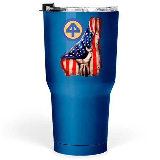 44th Infantry Division American Flag Tumblers 30 oz