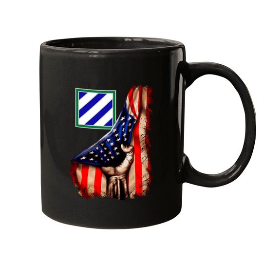3rd Infantry Division American Flag Mugs