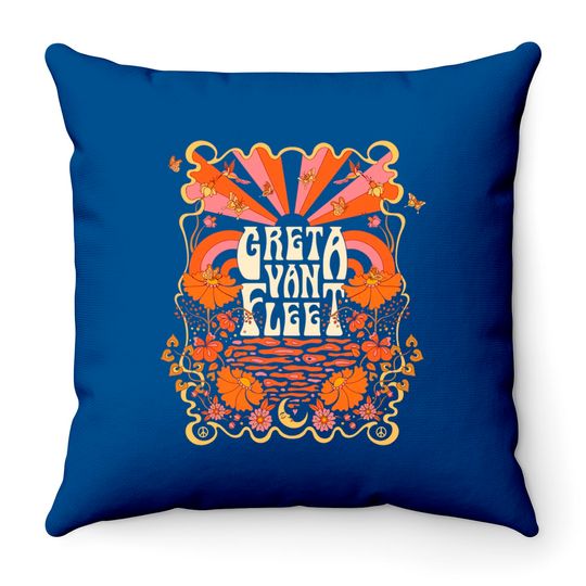 Greta Van Fleet Throw Pillows, Strange Horizons Tour Throw Pillows