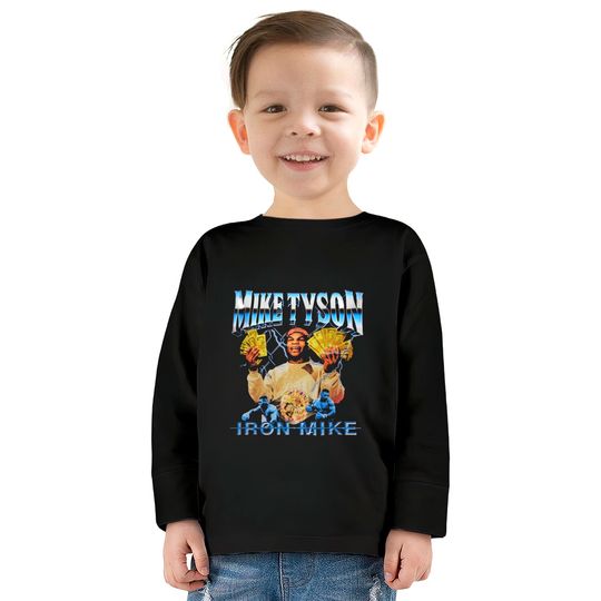 Iron Mike Tyson  Kids Long Sleeve T-Shirts, Tyson Vintage Tee, Mike Tyson Retro Inspired T Shirt