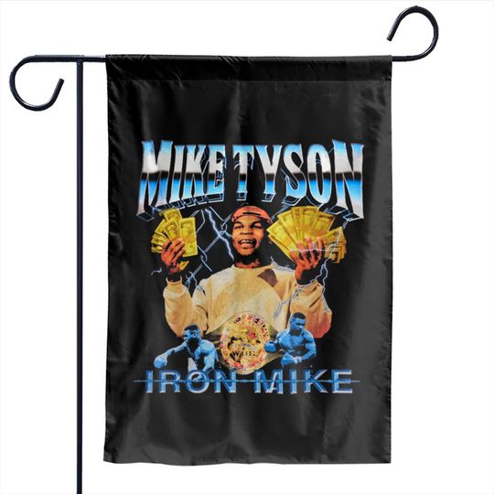 Iron Mike Tyson Garden Flags, Tyson Vintage Garden Flag, Mike Tyson Retro Inspired Garden Flag