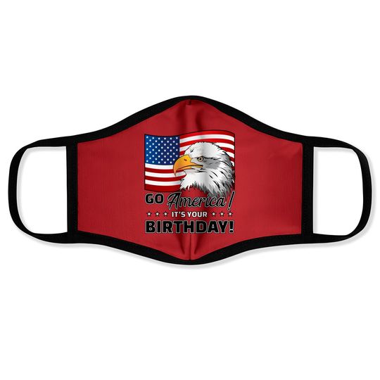 4th of July American Flag Eagle - 4th Of July - Face Masks