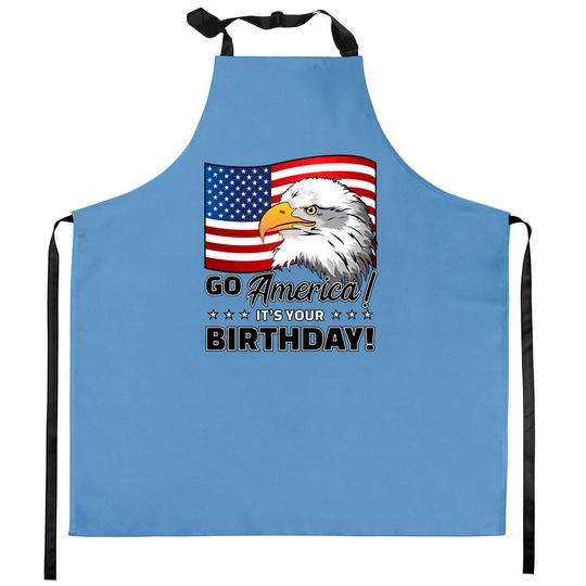 4th of July American Flag Eagle - 4th Of July - Kitchen Aprons