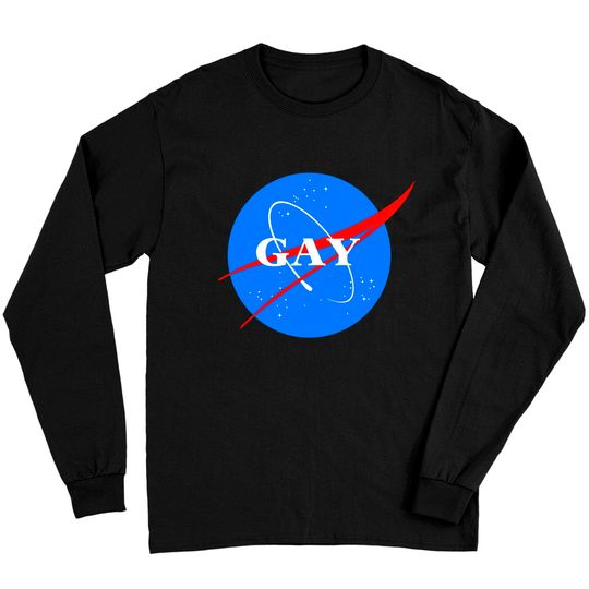 Gay NASA Logo Space Gay Geek Pride - Gay - Long Sleeves