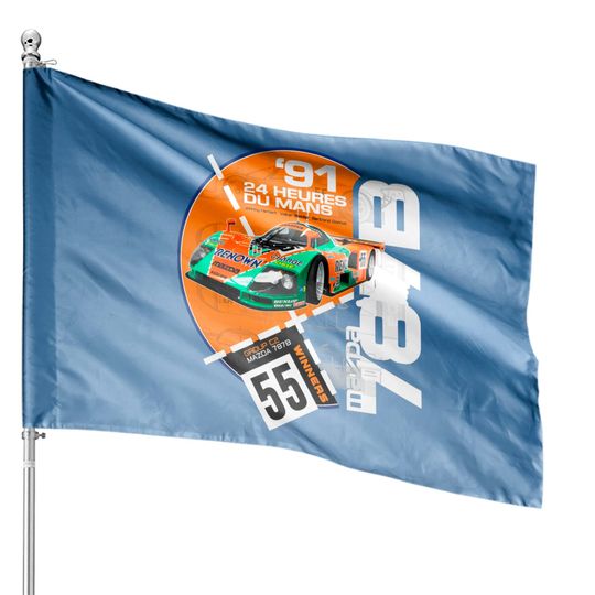 Retro Le Mans 24 Hours House Flags - Mazda 787B Group C2 Design - Mazda 787b Group C2 - House Flags