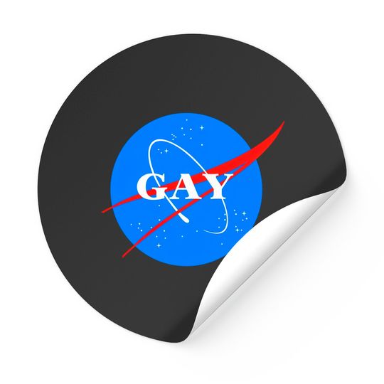 Gay NASA Logo Space Gay Geek Pride - Gay - Stickers